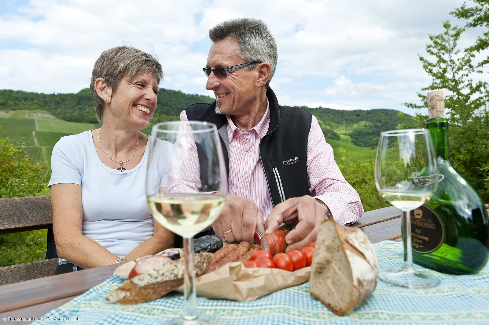 Rast in den Weinbergen bei Iphofen