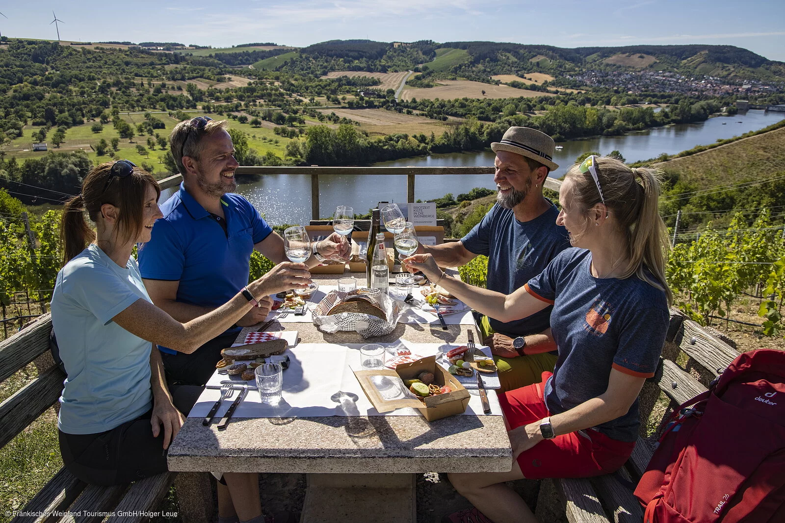 Picknick in den Weinbergen bei Veitshöchheim